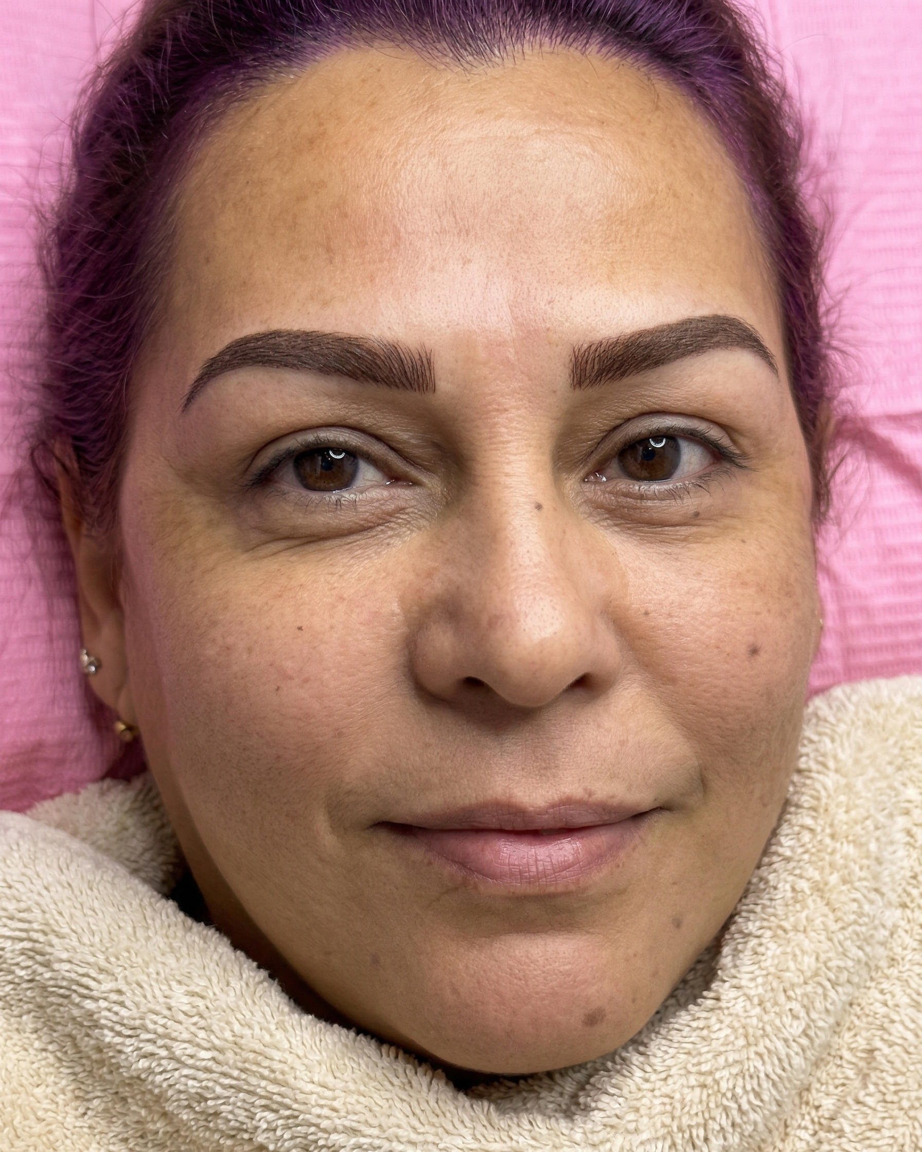 Microblading result — mature skin definition
